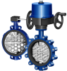 ARI-GESA-Butterfly valve with threaded eyelets and notch lever