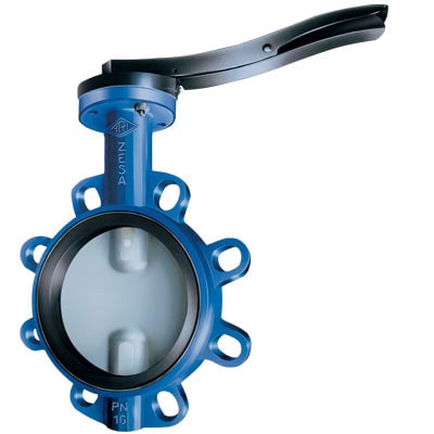 ARI-ZESA-Butterfly valve with elongated eyelets and notch lever
