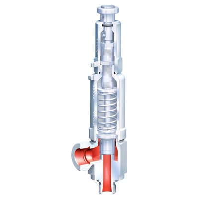 ARI-SAFE-TCP-Standard safety valve with thread connection - closed bonnet - closed lifting device - acc. to VdTÜV sheet 100, AD2000-A2 and EN ISO 4126-1